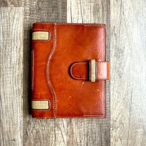 Mens Italian leather borlino brand small padfolio/journal holder
